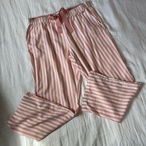 Joules Pink Striped Snooze Pajama Pants Cotton Modal Lounge Size L